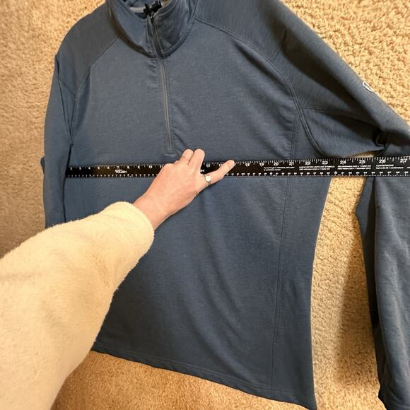 KUHL Men’s Sz XL Pullover Shirt Blue 1/4 Quarter Zip Pullover Alloy Base Layer - Picture 14 of 16